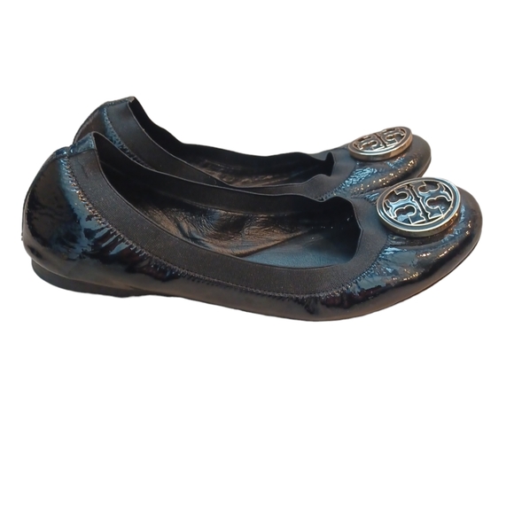 Tory Burch Shoes - TORY BURCH PATENT LEATHER BALLET FLATS